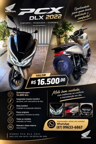 PCX DLX 2022 novíssima e de baixa quilometragem