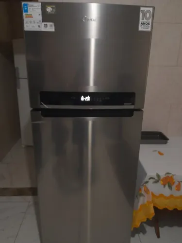 geladeira midea inox 490 litros 04 meses de uso com nota