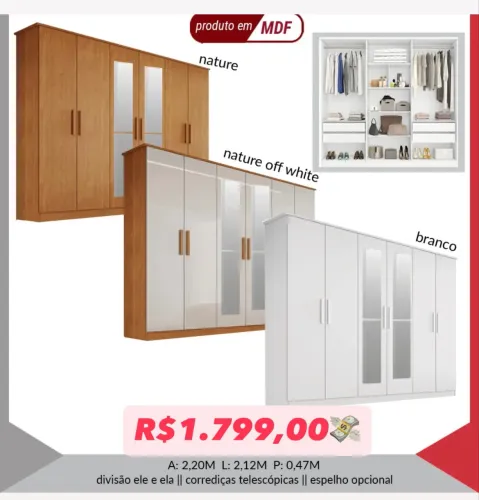 Guarda Roupa com Espelho