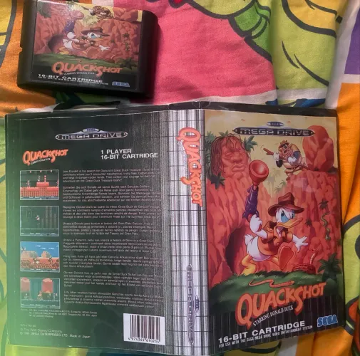 Quackshot mega drive na caixa
