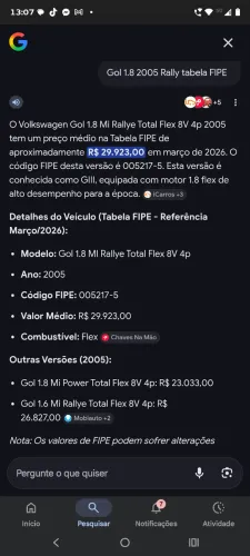 Volkswagen Gol Geração III Rallye 1.8 MI 8V Total Flex Mec. 4P 2005