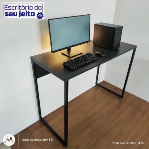Mesa de Estudo Industrial 1m NOVA Escrivaninha Multiuso para Notebook Computador Birô