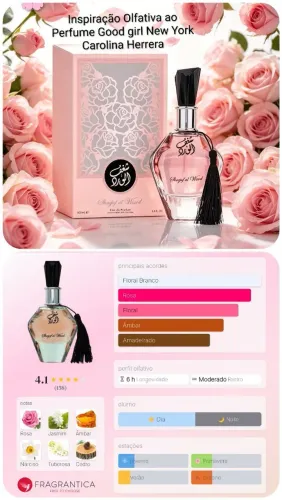 Perfume feminino Shagaf Al Ward " Good Girl New York"