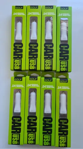 17 Carregadores Automotivos 1 Saída USB Marca Golf (Lote 17)