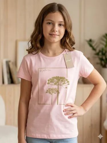 Camiseta baby look 100% algodão