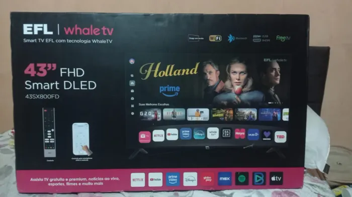 TV 43 polegadas na caixa nova