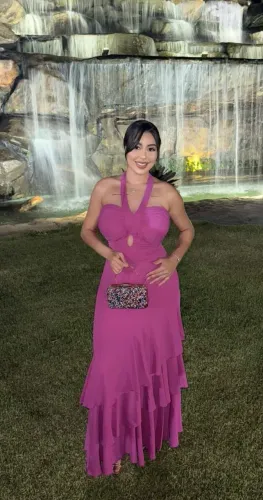 Vestido de Festa TAM G Rosa 