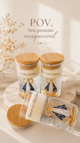 Vela Aromática Personalizada Nossa Senhora Aparecida