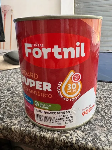 Tinta esmalte sintético 900ml Fortnil, branco, preto e marrom tabaco