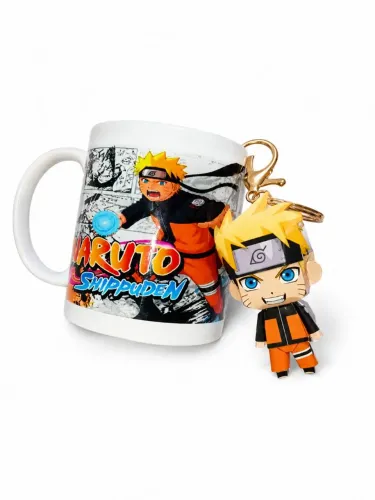 Caneca personalizada Naruto com chaveiro de brinde 
