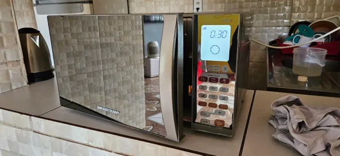 Microondas Brastemp Ative! 30 Litros Espelhado 220V (Perfeito Estado)