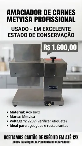Itens para frigorífico, amaciador de carne e ilha 3mt