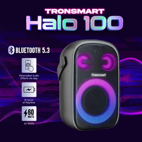 Caixa de Som Tronsmart Hallo 100 18 d Bateria Graves incriveis