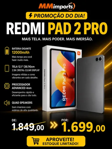 Tablet Pad 2 pro 128GB Novo original 1 ano garantia