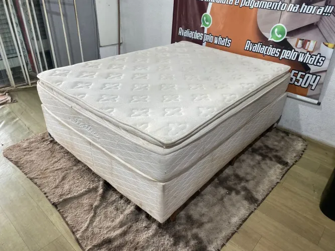 Cama Casal Ótima (( usada em boas condições)) colchão reforçado - entrego