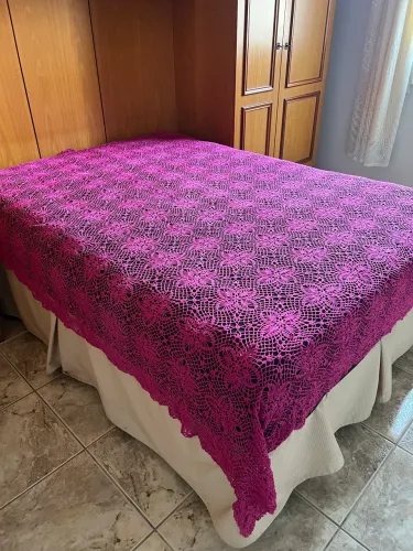 Colcha de crochê