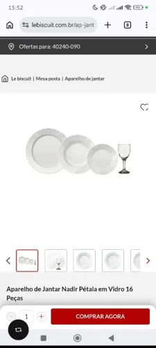 Vendo aparelho de jantar e jogo de xícaras