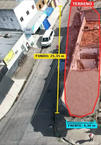TERRENO DE ESQUINA COM CONSTRUÇÃO EXCELENTE PONTO COMERCIAL