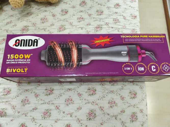 Escova Secadora e Alisadora de Cabelo 1500w bivolt - ONIDA