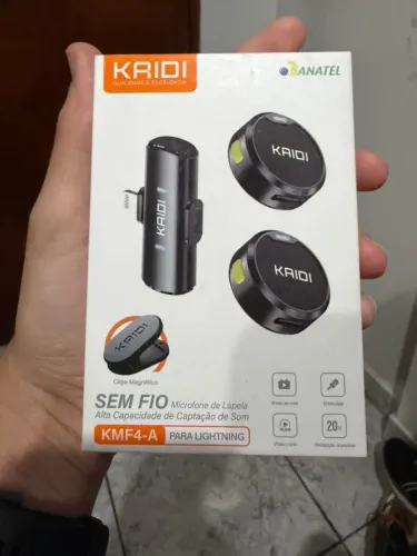 Microfone de Lapela sem fio KAIDI para Iphone