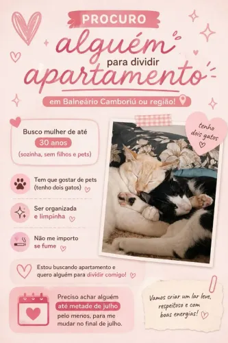 Procuro uma roomate