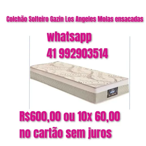 Colchão solteiro molas ensacadas d28 gazin # 10x sem juros