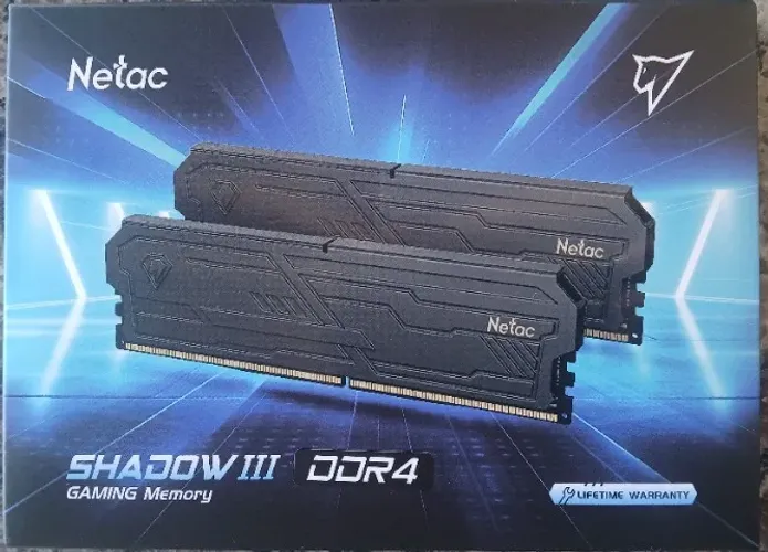 Memória Ram Netac Shadow III 16 GB(2x8) 3200 MHz CL 16 NOVA LACRADA