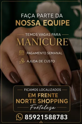 Vaga de manicure/ depilação / cabeleireira