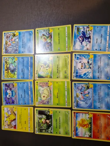 12 cards Pokemon edição comemorativa 25 anos
