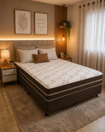 Cama Box Casal Molas Ensacadas WOW PRIME