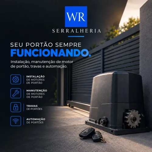 Motor de portão e trava de portão 