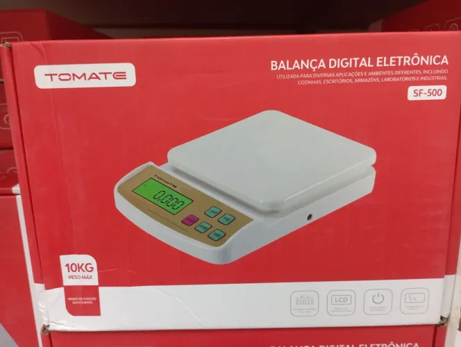 Balança de cozinha digital 10kg Sf-500 Branco