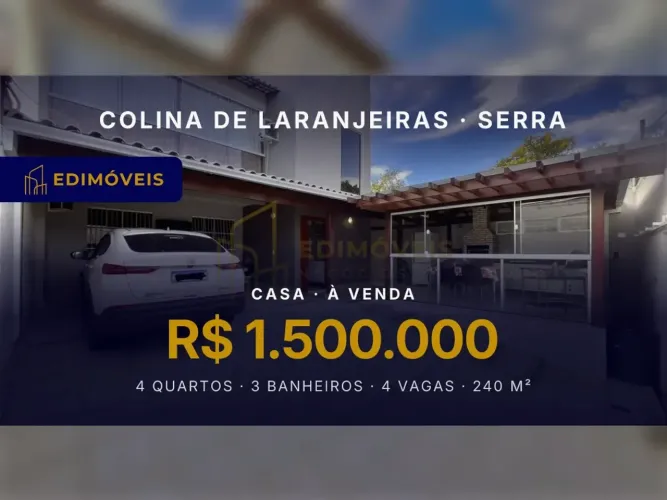 Seu novo lar em Colina de Laranjeiras 4 quartos e área gourmet incrível!