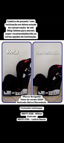 Cadeira de passeio com inclinação e ótimo estado