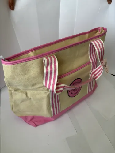 Bolsa Victoria's Secrets em lona e algodão