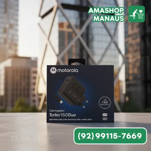 Carregador Turbo Power Motorola USB-C - Carga Rápida