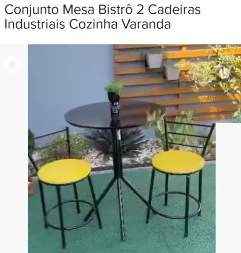  * - Retirada bairro São Cristóvão -Mesa bistrô baixa com 2 cadeiras 