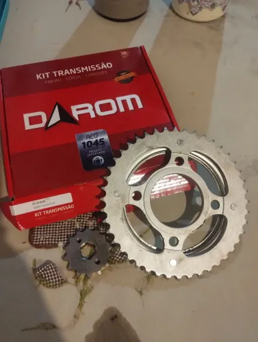 Kit transmissão pinhão e coroa