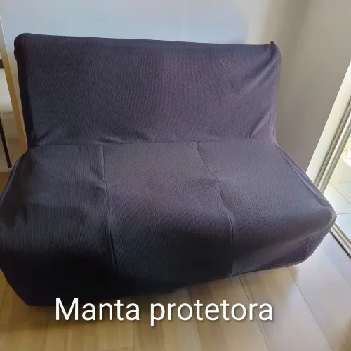 Sofá courino preto 1,25 cm largura 