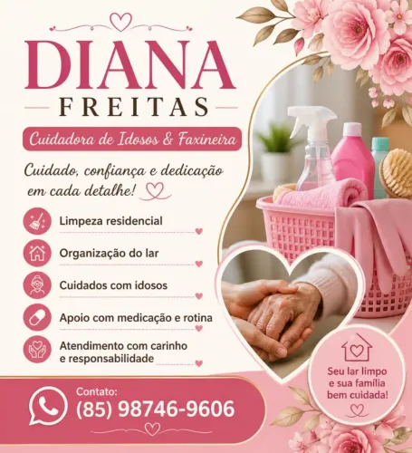 Doméstica cuidadora e faxineira 