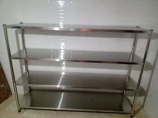 Estante Aço Inox Com 4 Prateleiras Lisas - 2 Metros ( 200x50x150cm)