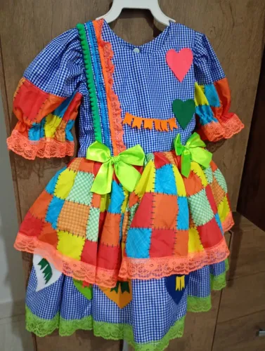 Vestido festa junina 4 anos infantil