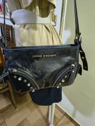 Bolsa Jorge Bischoff Original de Couro Legítimo 