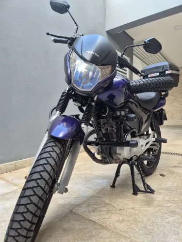 Honda CG 150 Titan MIX EX 2012 Azul - Baú GiVi + Pneu Novo