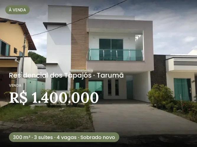 VENDO CASA NUNCA HABITADA - RESIDENCIAL DOS TAPAJÓS - 3 SUÍTES