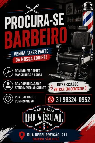 Procura-se barbeiro, não precisa ter muita experiência!!!