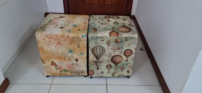 Puff Corino Estampado (dupla de puffs)