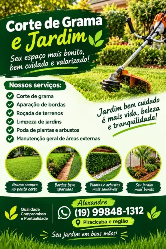 ? CORTE DE GRAMA E JARDINAGEM