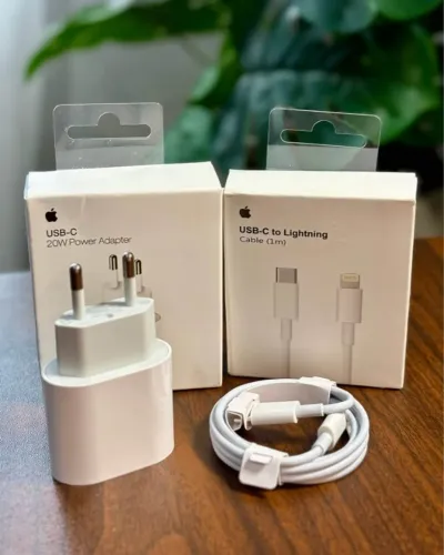 Kit Carregador iPhone Turbo Tipo-C 20W + Cabo Lightning [NOVO] [PRONTA-ENTREGA EM BRUSQUE]