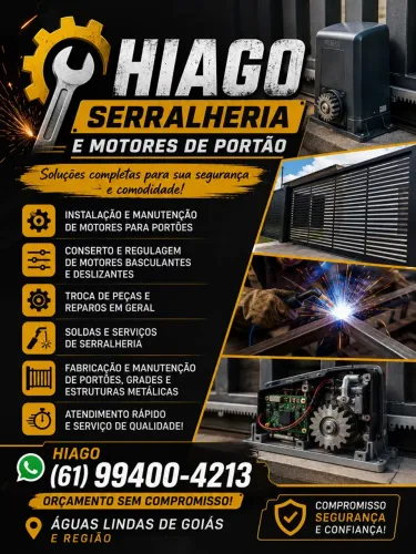 Serralheiro, manutenção e instalação de motor de portão 